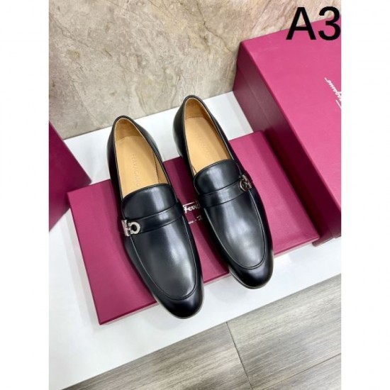 2025 Autumn/Winter New Item FERRAGAMO Salvatore Ferragamo Men's Business Shoes High-quality feel perfect as a gift
