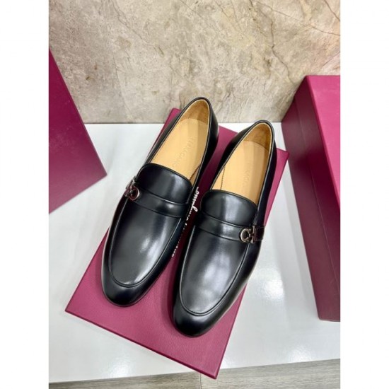 2025 Autumn/Winter New Item FERRAGAMO Salvatore Ferragamo Men's Business Shoes High-quality feel perfect as a gift