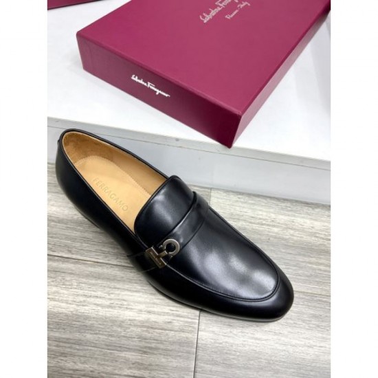 2025 Autumn/Winter New Item FERRAGAMO Salvatore Ferragamo Men's Business Shoes High-quality feel perfect as a gift