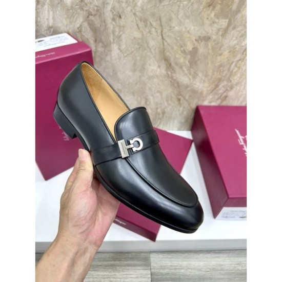 2025 Autumn/Winter New Item FERRAGAMO Salvatore Ferragamo Men's Business Shoes High-quality feel perfect as a gift