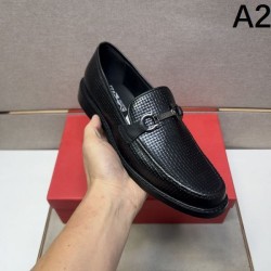 2025 Fall/Winter New Items FERRAGAMO Salvatore Ferragamo Men's Business Shoes Luxury Shoes Available on Sale