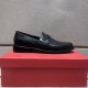 2025 Fall/Winter New Items FERRAGAMO Salvatore Ferragamo Men's Business Shoes Luxury Shoes Available on Sale