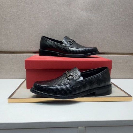 2025 Fall/Winter New Items FERRAGAMO Salvatore Ferragamo Men's Business Shoes Luxury Shoes Available on Sale