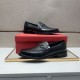 2025 Fall/Winter New Items FERRAGAMO Salvatore Ferragamo Men's Business Shoes Luxury Shoes Available on Sale