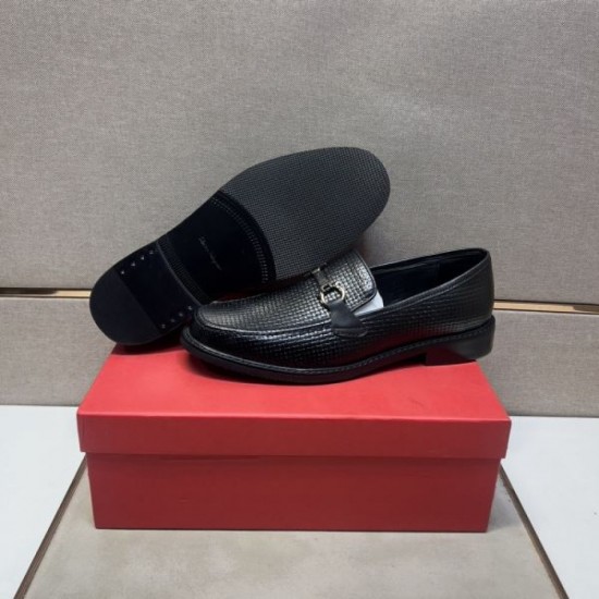 2025 Fall/Winter New Items FERRAGAMO Salvatore Ferragamo Men's Business Shoes Luxury Shoes Available on Sale