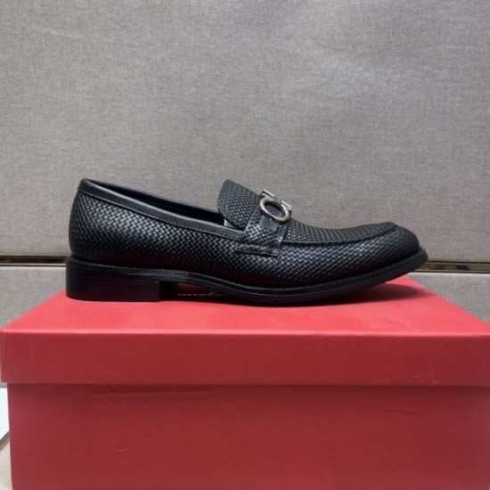 2025 Fall/Winter New Item FERRAGAMO Salvatore Ferragamo Men's Business Shoes Popular No. 1 Gift Item