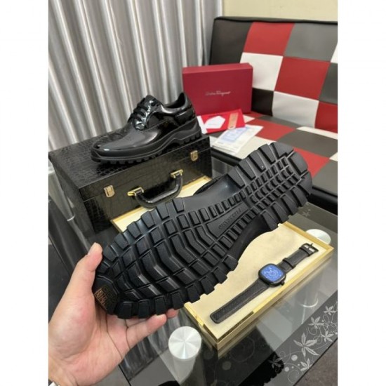 2025FW Men's Business Shoes FERRAGAMO Salvatore Ferragamo Special model only available at stores