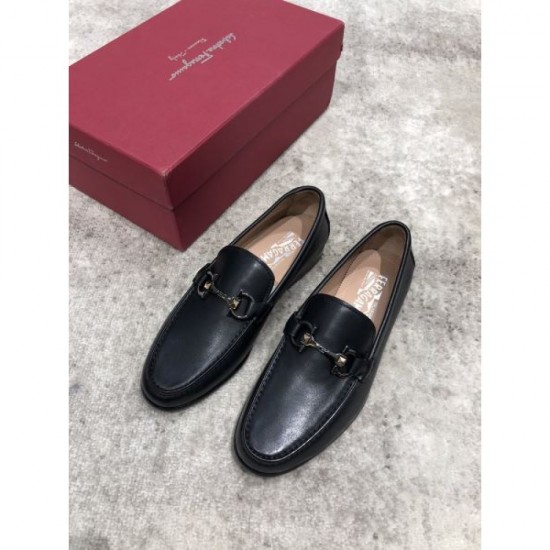 2025FW Men's Business Shoes FERRAGAMO Salvatore Ferragamo Inverted charm suitable for casual wear
