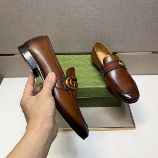 2025 Fall/Winter New GUCCI Gucci Men's Business Shoes Versatile item that can be coordinated with any outfit