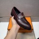 2025 Autumn/Winter New HERMES Men's Business Shoes Clean and Elegant Style