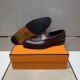 2025 Autumn/Winter New HERMES Men's Business Shoes Clean and Elegant Style