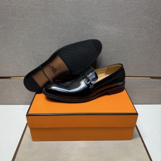 2025 Autumn/Winter New HERMES Men's Business Shoes Luxurious Pair
