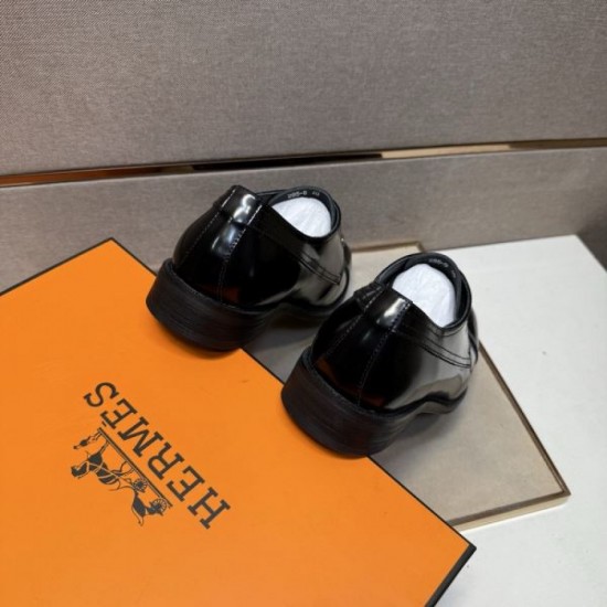 2025 Fall/Winter New Items HERMES Men's Business Shoes Fall/Winter New Items with VIP Discount