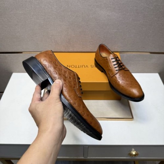 2025 Autumn/Winter New LOUIS VUITTON Men's Business Shoes Limited Price Hard to Get