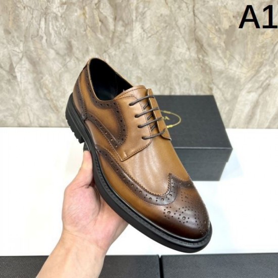 2025 Autumn/Winter New PRADA Men's Business Shoes Stylish pair that shines in winter