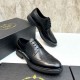 2025 Autumn/Winter New PRADA Men's Business Shoes Stylish pair that shines in winter
