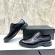 2025 Autumn/Winter New PRADA Men's Business Shoes Stylish pair that shines in winter