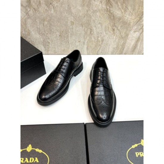 2025 Fall/Winter New Items PRADA Men's Business Shoes Fall/Winter Trend No.1 Model
