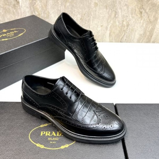 2025 Fall/Winter New Items PRADA Men's Business Shoes Fall/Winter Trend No.1 Model