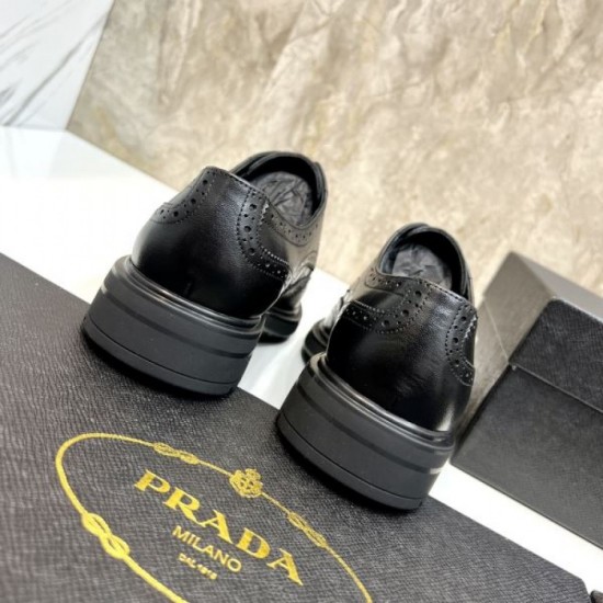 2025 Fall/Winter New Items PRADA Men's Business Shoes Fall/Winter Trend No.1 Model