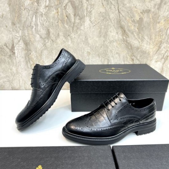 2025 Fall/Winter New Items PRADA Men's Business Shoes Fall/Winter Trend No.1 Model