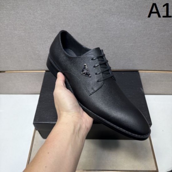 2025FW Men's Business Shoes PRADA [Cheap] Luxury Goods Online Shop