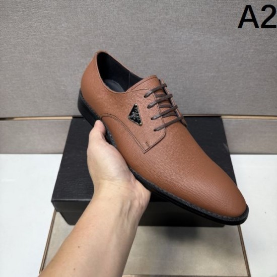 2025FW Men's Business Shoes PRADA [Cheap] Luxury Goods Online Shop