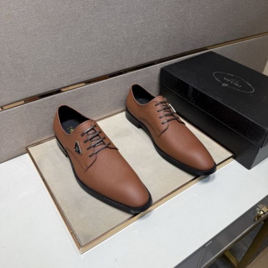 2025FW Men's Business Shoes PRADA [Cheap] Luxury Goods Online Shop