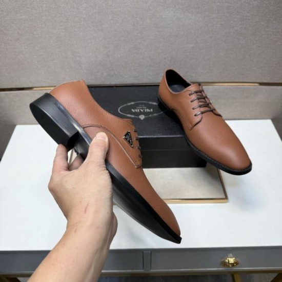 2025FW Men's Business Shoes PRADA [Cheap] Luxury Goods Online Shop