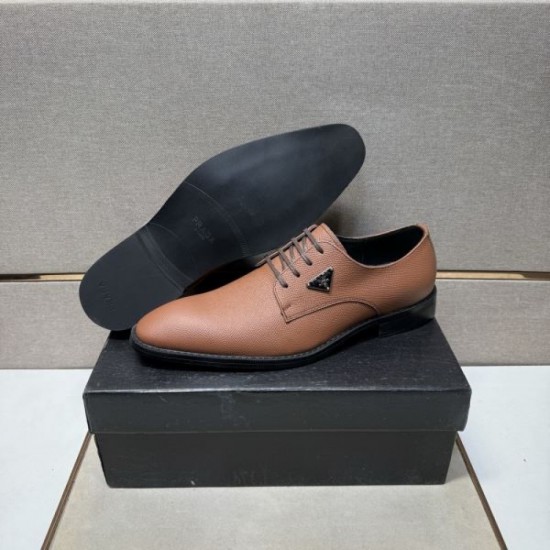 2025FW Men's Business Shoes PRADA [Cheap] Luxury Goods Online Shop