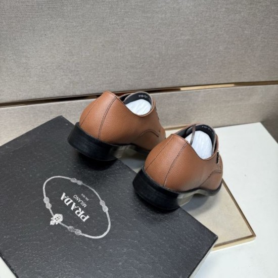 2025FW Men's Business Shoes PRADA [Cheap] Luxury Goods Online Shop