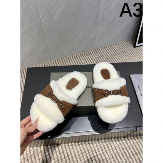 2025FW Women's Fur Slippers BALENCIAGA High quality replica to elevate your winter outfit