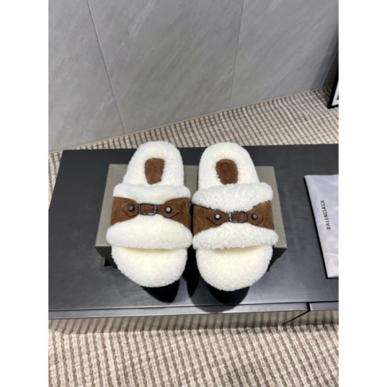 2025FW Women's Fur Slippers BALENCIAGA High quality replica to elevate your winter outfit