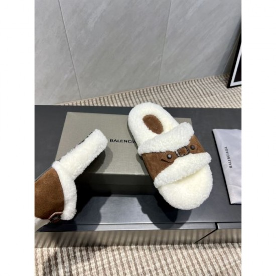 2025FW Women's Fur Slippers BALENCIAGA High quality replica to elevate your winter outfit