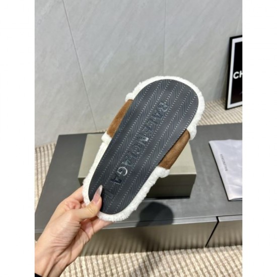 2025FW Women's Fur Slippers BALENCIAGA High quality replica to elevate your winter outfit