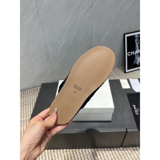 2025FW Women's Fur Slippers CELINE Popular model with a wide variety of colors