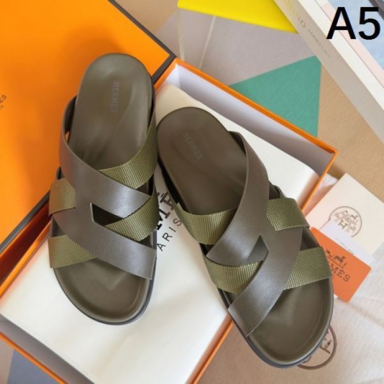 HERMES 2025SS Clean silhouette men's sandals HERMES 2025SS Clean silhouette men's sandals