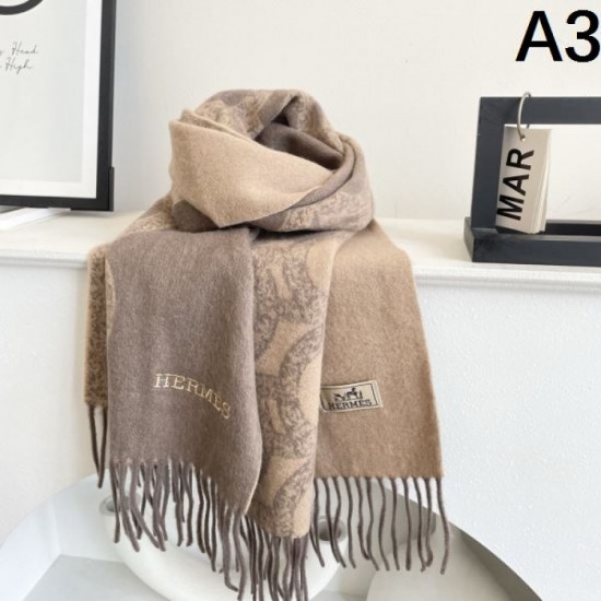 2025FW Scarf HERMES Unique scarf that will become the main character of your Hermes outfit