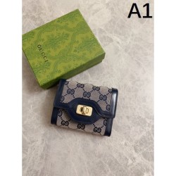 2025SS Excellent Brand Print GUCCI Tri-fold Wallet