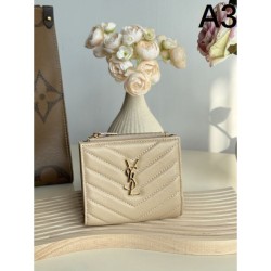 2025FW Bifold Wallet YSL Yves Saint Laurent Elegant item perfect for adult women