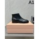 2025FW Women's Boots MIU MIU Elegant boots perfect for adult women