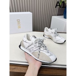 2025SS DIOR Beautiful Color Check Spring/Summer Women's Sneakers