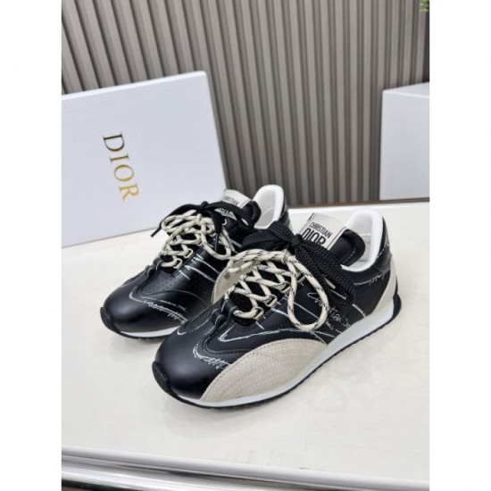 2025SS DIOR Beautiful Color Check Spring/Summer Women's Sneakers 2025SS DIOR Beautiful Color Check Spring/Summer Women's Sneakers